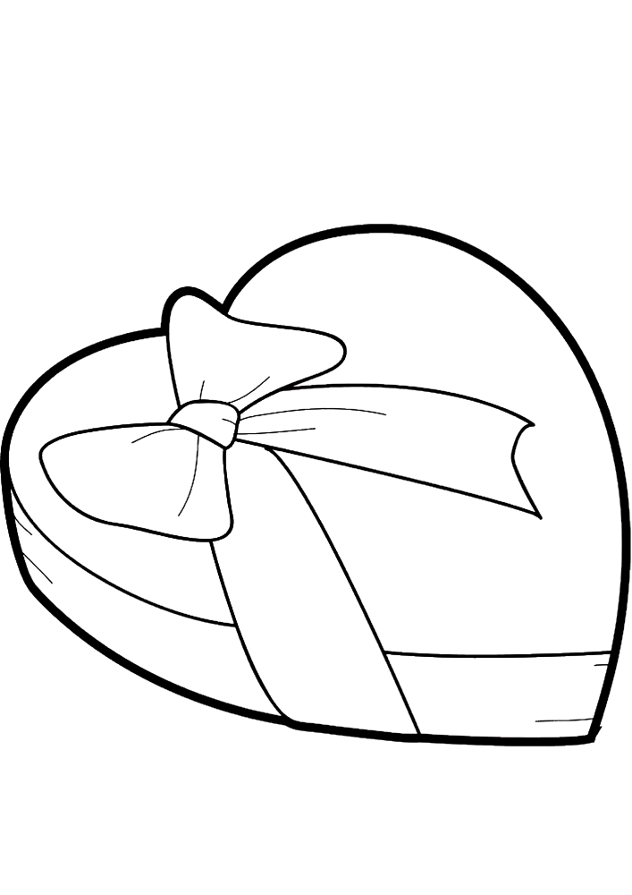 Packaging of candy in the form of a heart